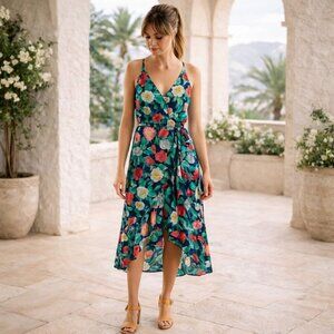 Joie Ruzenza Silk Floral-Print Long Dress
